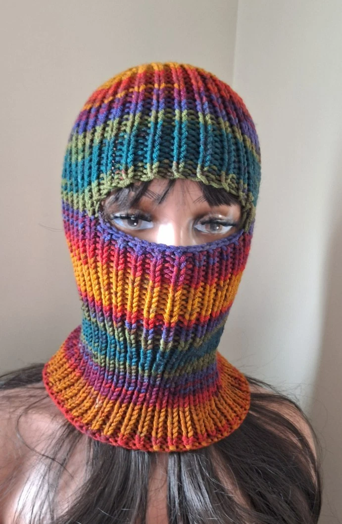 Handmade Knit Balaclava Hat – Premium Acrylic Ski Mask Beanie –Unisex Streetwear
