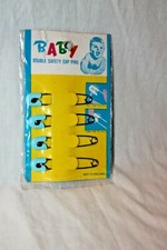 NEW IN PACKAGE SET OF 4 VINTAGE BABY PINS BABY BLUE