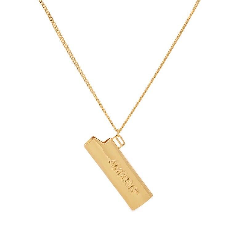AMBUSH Logo Carve Gold Silver Lighter Case Pendant Chain AMBUSH Logo Carve Gold Silver Lighter Case Pendant Chain