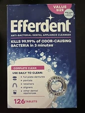 Efferdent Retainer & Denture Cleanser Tablet - 126 Count