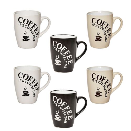 6 Tassen Kaffeebecher Kaffeetasse Kaffeetassen Set Becher Kaffeepott Tasse Mug - Bild 1 von 15
