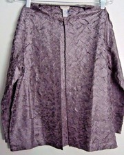 CHICO'S WOMEN'S CRINKLED JACKET SILVER COLOR LIGHTWEIGHT SIZE 0 LONG SLEEVE NWOT