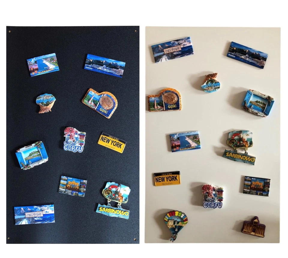 Leicht Magnettafel Weiß Schwarz 66x42 cm aus Edelstahl Magnetwand Magnetboard - Bild 2 von 4