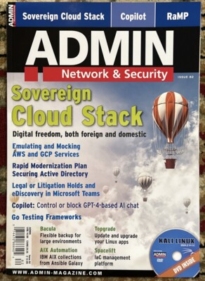 ADMIN Network & Security Magazine Issue 82 Free Dvd Sovereign Cloud Stack