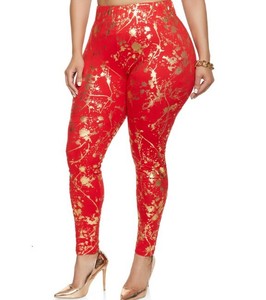 plus size red leggings