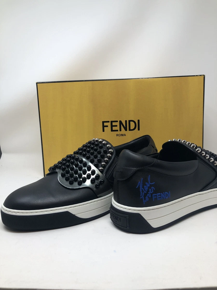 Fendi Mens Black Shoes Sneakers Karl Lagerfeld 9.5 US 8.5 UK 42.5 EU |