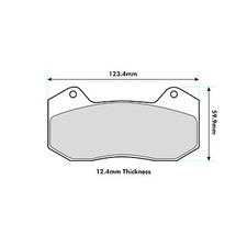 Wilwood BP-20 Brake Pads Fits Wilwood Dynapro 6 Piston Lug Mount Calipers (6712)