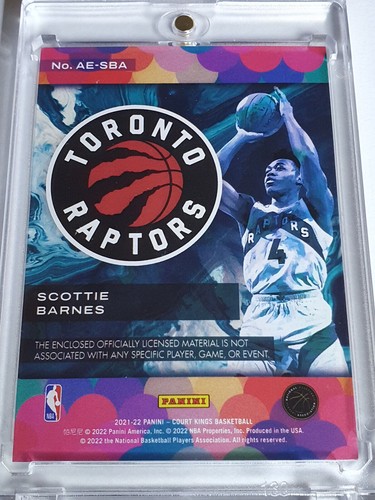 2021 Court Kings Scottie Barnes Rookie #PATCH RC Jersey Swatch - Rare - Picture 3 of 3