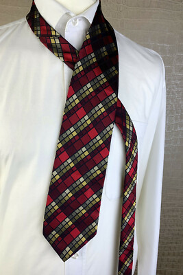 MARIO BARUTTI Krawatte Seide 9cm Schlips Business bordeaux rot schwarz grau