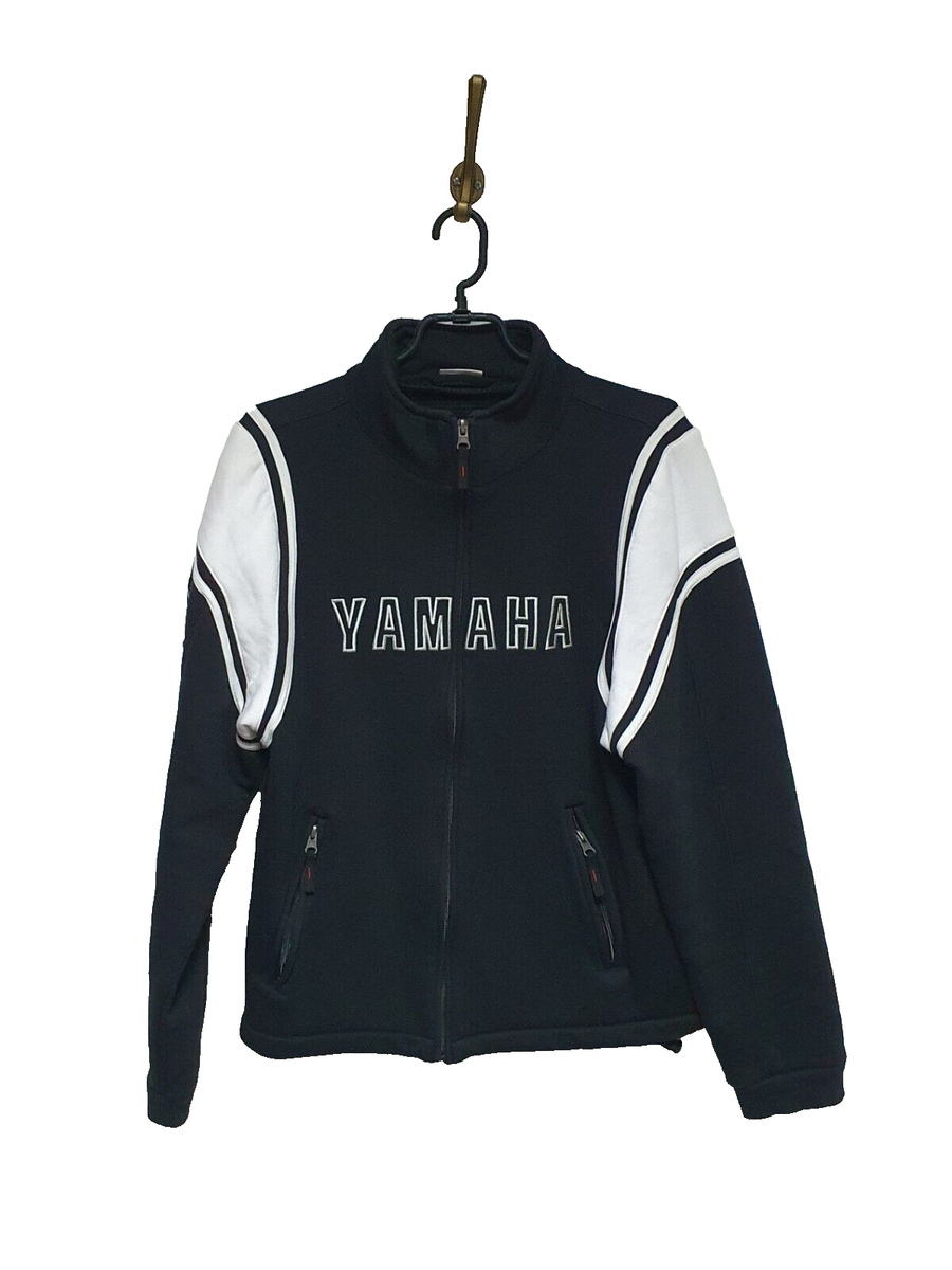 Yamaha Black Windbreaker Jacket Full Zip Cotton Men Size: S UK