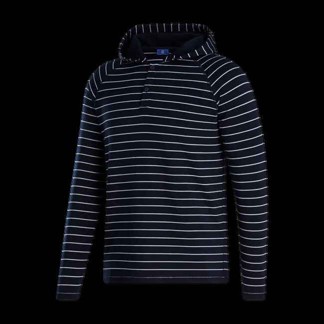 ははは FootJoy Lt Weight Striped Hoodie Navy/ White Sku#28073 and Free