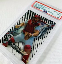 2018 Topps High Tek Johnny Bench Acetate Black Orbit Diffractor #/50 PSA 9 Nice