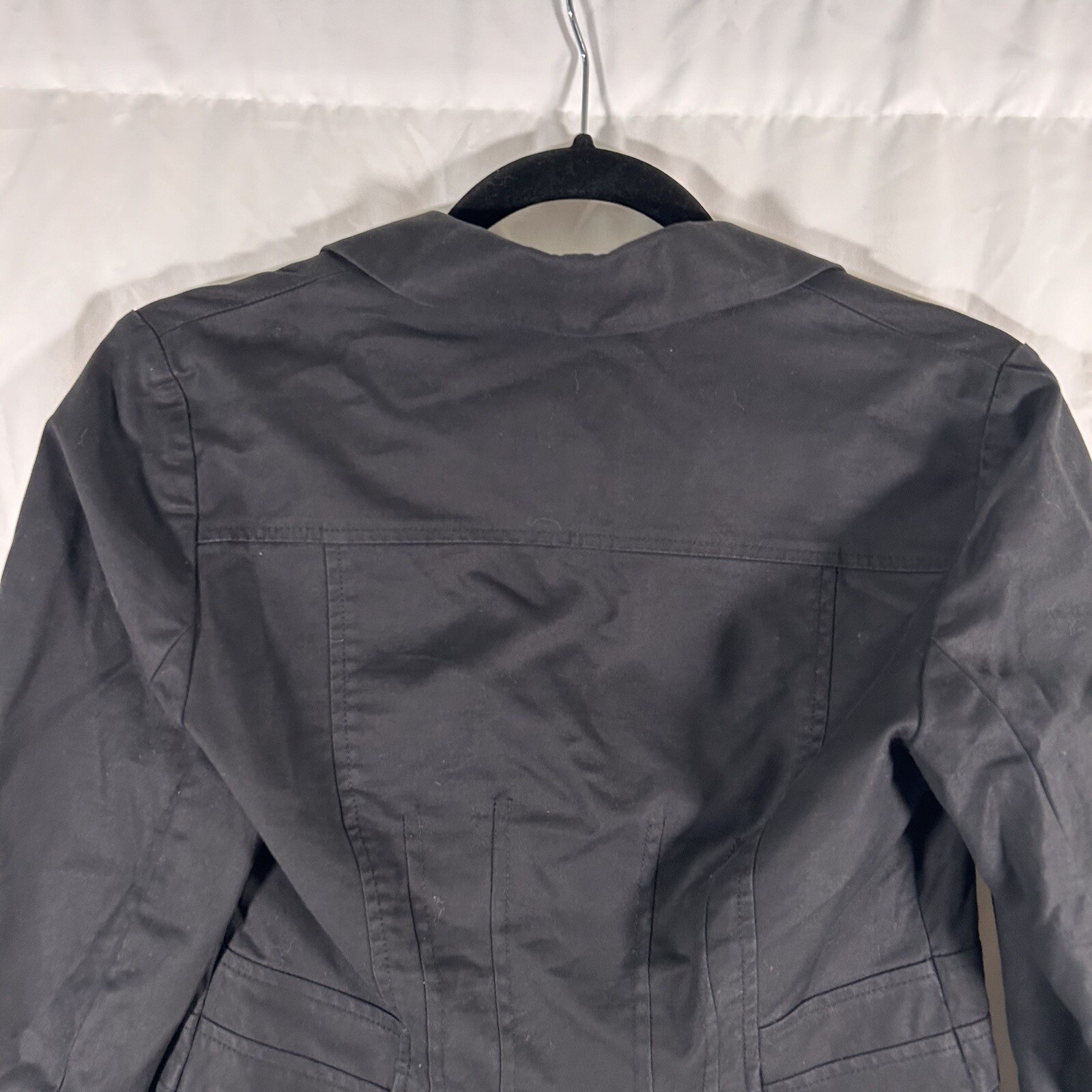 Halogen Blazer Women's XS Solid Black 2 Button Fr… - image 8