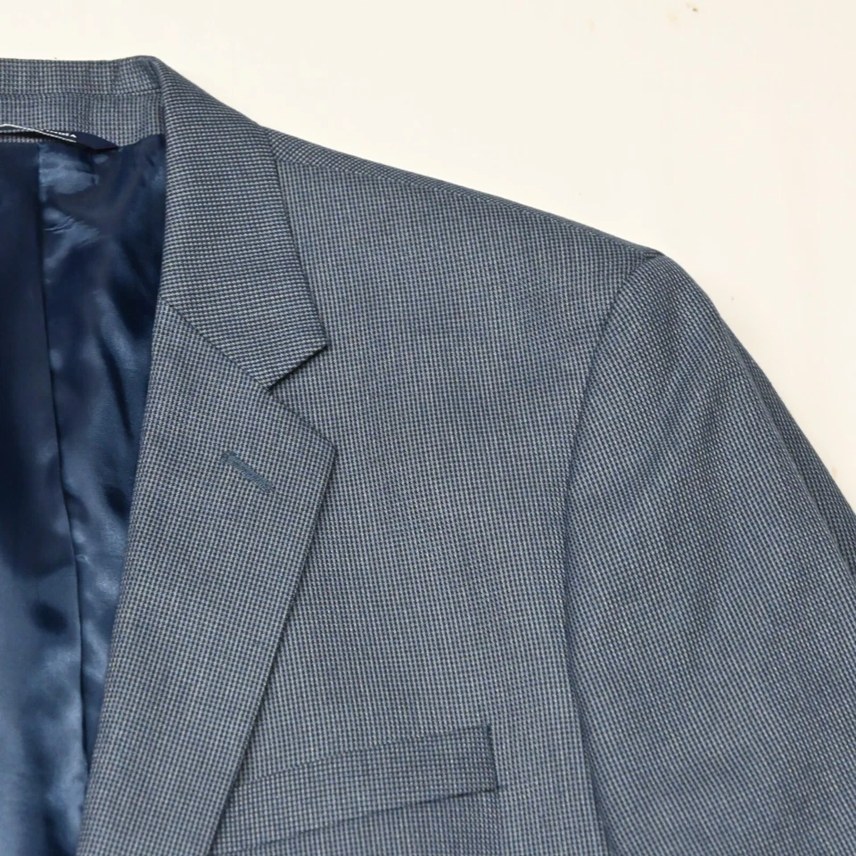 Lote 3 chaquetas de abrigo deportivas blazer pata de gallo ojo de pájaro azul 44L para hombre Foto 4 de 4