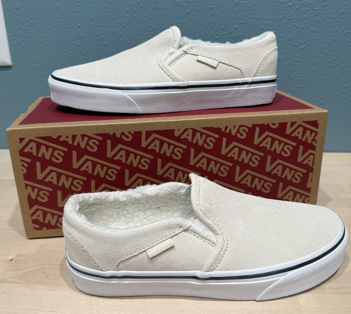Vans Asher Fur Lined Vans Slip On Girls' Vans Asher Sherpa Skate