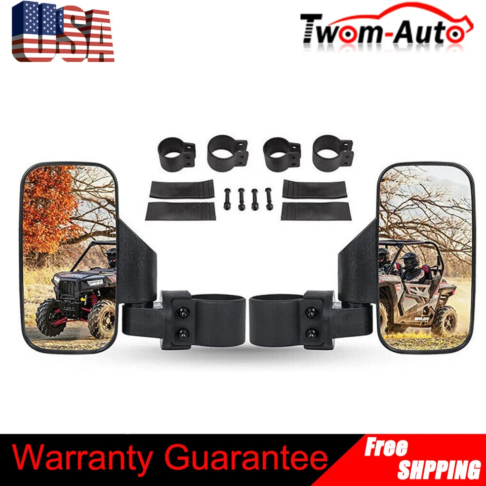 Espejo retrovisor lateral y abrazaderas para John Deere Gator XUV RSX Kawasaki Yamaha YXZ Foto 3 de 4