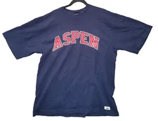 Aspen Short Sleeve Dark Blue Shirt Size Large Oarsmen 913 Rugged Durable