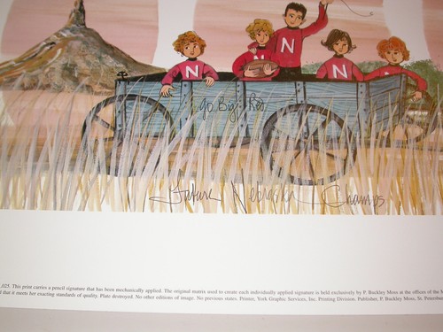 P. Buckley Moss Unframed Print - Future Nebraska Champs-Price Drop! - Picture 2 of 4