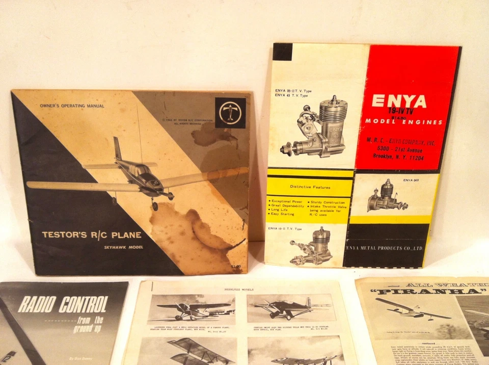 Vintage 1960’s Group Of Model Airplane Catalog Brochure OK Enya Cyclone Engine - Image 2 of 4