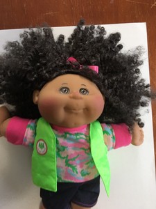 cabbage patch doll dark hair