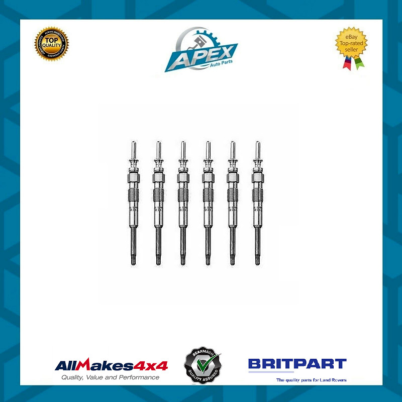 OEM GLOW HEATER PLUG SET FOR RANGE ROVER L322 3.0 TD6 - PART NO NCC100120LG X6