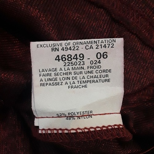 Blusa superior para niñas Jessica McClintock talla 7 borgoña con aplique de encaje - Imagen 7 de 7