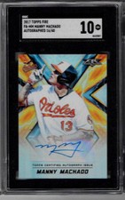 2017 Topps Fire Manny Machado Autographed 16/40 SGC 10