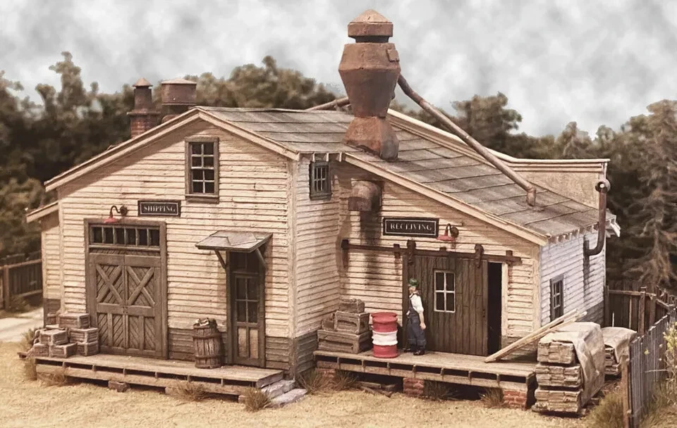 Bar Mills Models #331 N Gauge Clark's Products Wooden Kit~NEW - Image 2 of 2