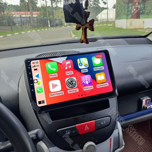 10'' Autoradio Android13 Carplay GPS Sat Für Peugeot 107 Citroën C1 Toyota Aygo