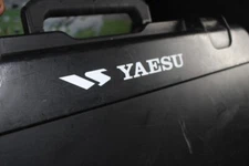 YAESU Decals x2  WHITE . for your antenna, radio, shack, equipment.