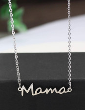 Fashion Stainless Steel Mama Pendant Necklace Bracelet Jewelry Mother's Day Gift
