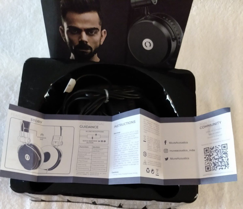 Impulse On Ear Headphones Muve Acoustics With Play/Pause Button NEW - Picture 4 of 6