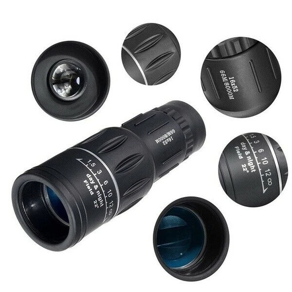 Mini 16x52 HD Waterproof Monocular Telescope Life Outdoor Hunting Camping Hiking - Image 3 of 4