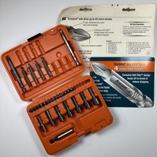 Black & Decker Vintage 29 pz Scorpion Punte Cacciavite Magnetiche Antiscivolo + Custodia NOS