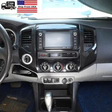 Carbon Fiber ABS Central Control Air Outlet Frame Trim For Toyota Tacoma 2011-15