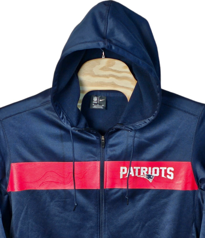 SACAI X NIKE Felpa con cappuccio Nike New England Patriots XL full zip NFL abbigliamento squadra giacca Therma FIT