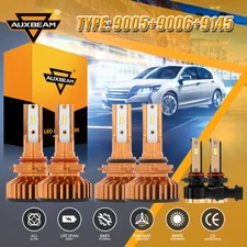 AUXBEAM 9005+9006+9145 LED Headlight+Fog Bulb For Chevy Silverado 1500 2003-2006