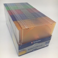 New Verbatim CD/DVD Slim Color Storage Cases 50 Pack
