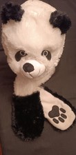 Plush bear scarf, mittens and hat combination