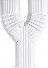3 X 4 Inch White Downspout Gutter Y Diverter Aluminum Y Downspout
