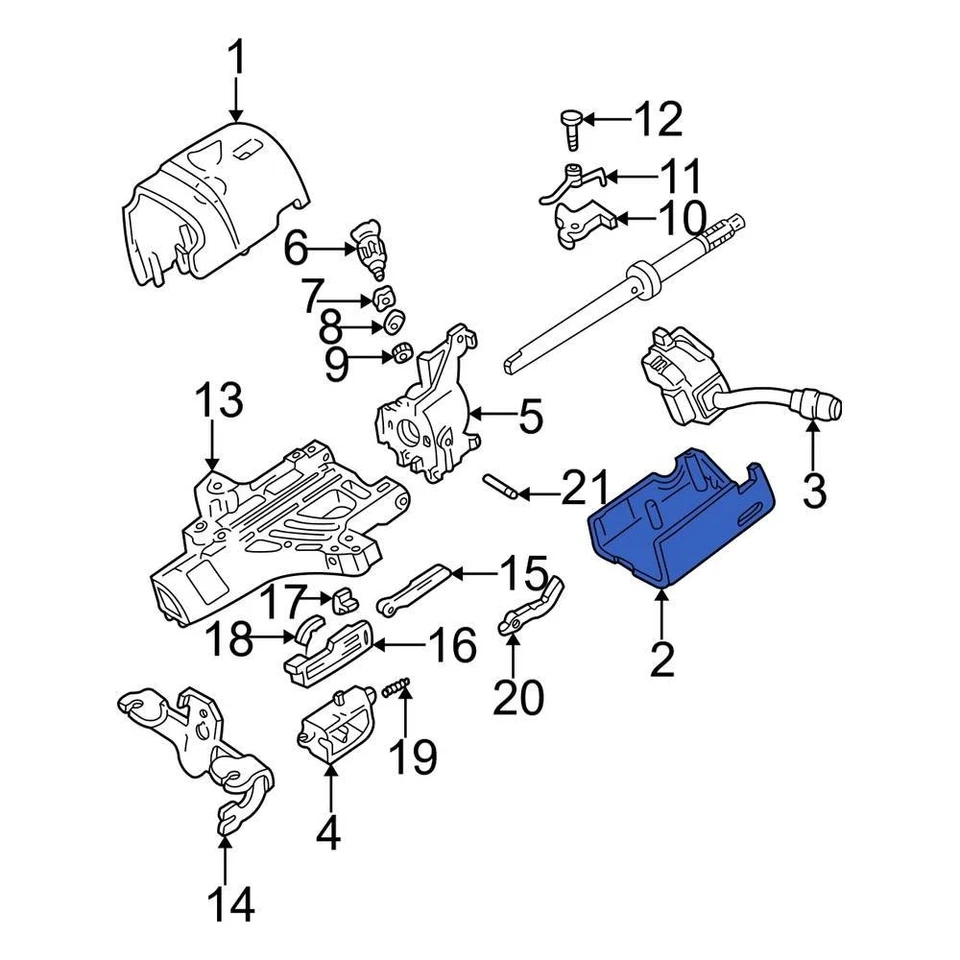 For Ford F-150 Heritage 2004 Ford XC2Z3530DA Lower Steering Column Cover Foto 2 de 3