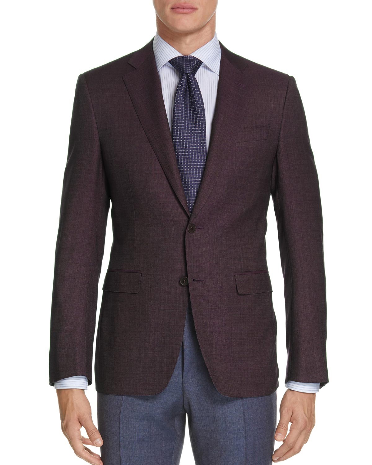Eidos By Isaia Мужская спортивная куртка Balthazar Slim Fit 46 Обычный размер 56 Бордовый $1450