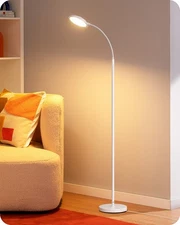 1300LM LED Gooseneck Floor Lamp with Remote 4CCT Dimmable Standing Reading Light