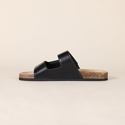 AMAZON ESSENTIALS MEN'S ADJUSTABLE FAUX CORK SLIDE SANDALS - SIZE 11 M