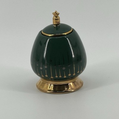 Anthropologie Catherine Martin Starry Night Sugar Pot Green Gold