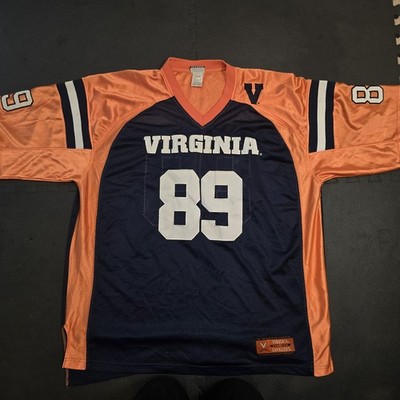Virginia Cavaliers Jersey Mens XXL Blue Orange 7 Football Foot Locker Made Korea