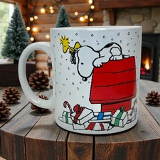 Peanuts Snoopy Woodstock Christmas Zrike Brands Ceramic Coffee Mug
