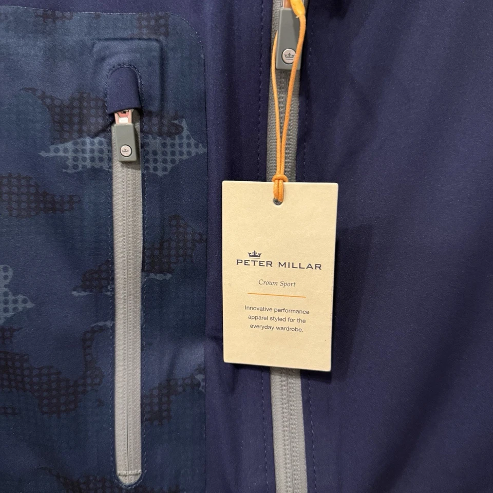 Chaqueta de lluvia Peter Millar talla pequeña azul marino nueva con etiquetas $195 Foto 3 de 4