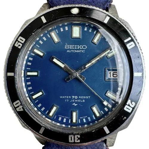 Vintage Seiko 7005-8052  "Poor Man's Diver" 1973 Automatic Dive Watch 39mm Mens