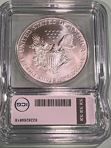 1996 Key date Silver Eagle Dollar MS68 ICG Certified Lowest Mintage In Bu Series